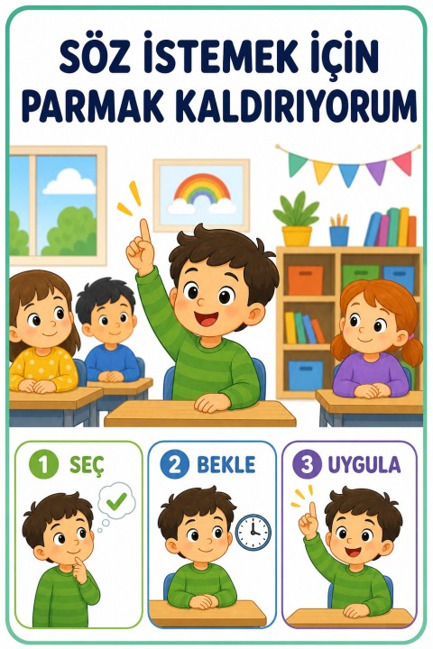Eğitim Etkinliği: Parmak Kaldırarak Söz İstemek