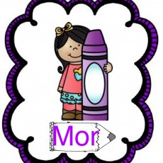 Mor Renk Eğitimi - Mor Renk ve Kalem Karakterli Çocuk