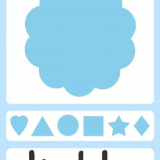 Shapes and Colors Educational Material: Sky Blue Color with Various Shapes