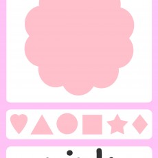 Pink Color and Shape Learning Material: Pink Circle with Basic Shapes