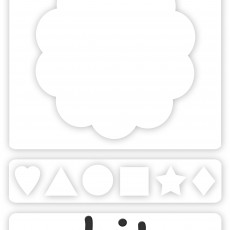Shapes and Colors Learning Material - White Color and Common Shapes: Heart, Triangle, Circle, Square, Star, Diamond