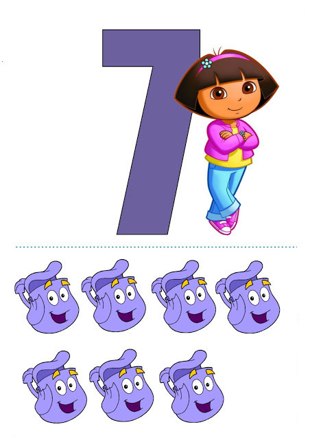 Yedi (7) - Dora ve Beş Mor Sırt Çantası