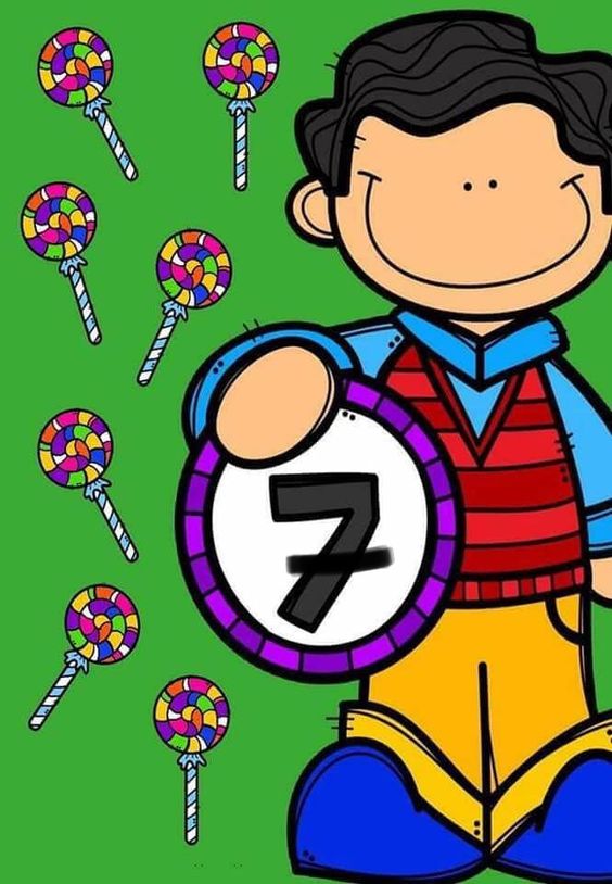 Eğlenceli Rakamlar ve Şekerler: 7 Sayısı ile Sayma Öğrenme Materyali