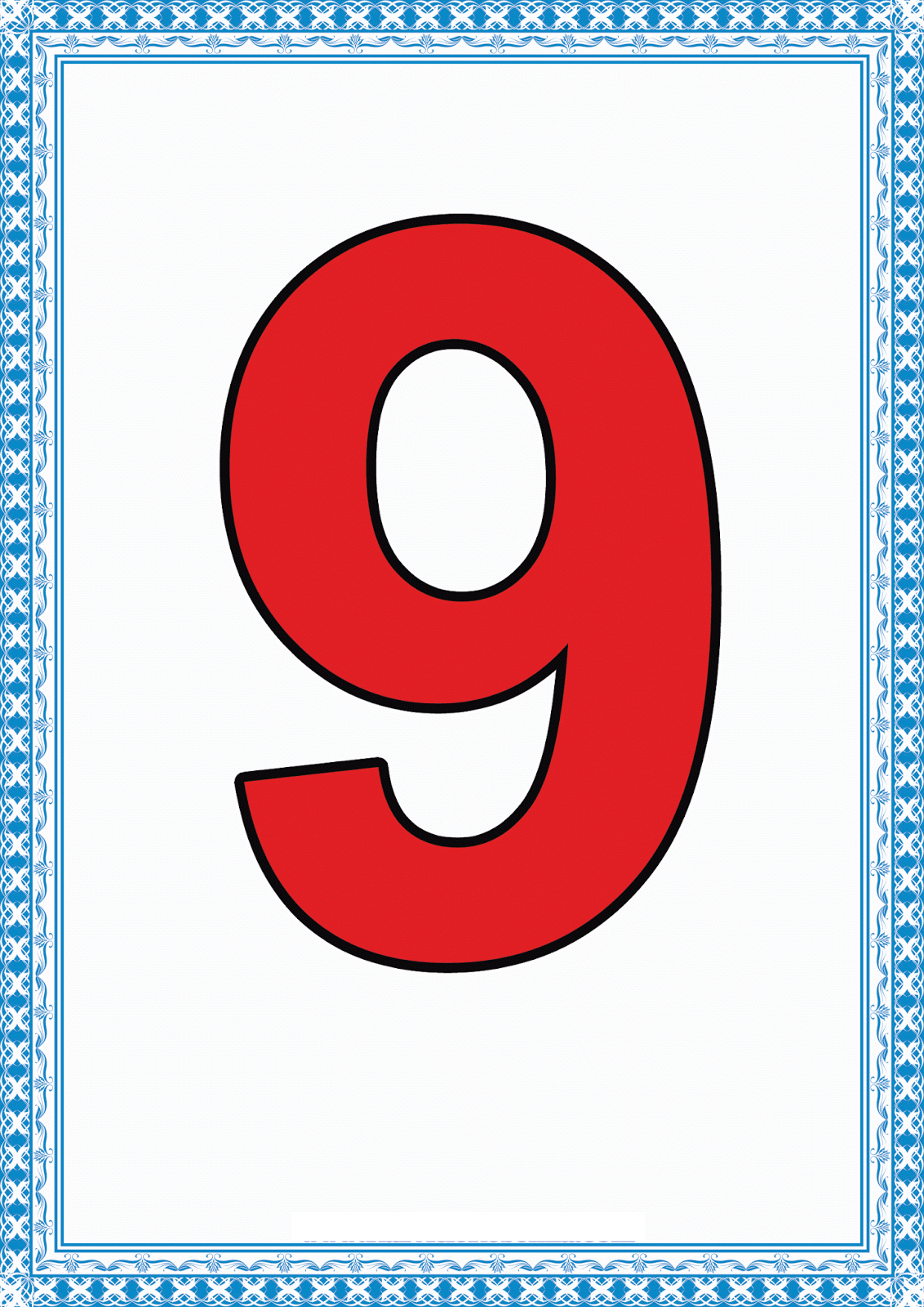 Büyük Kırmızı Rakam: 9 (Dokuz)