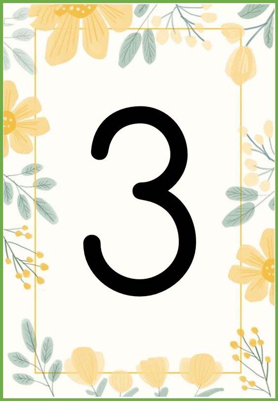 3 (Üç) - Sayı Kartı, Eğitim Materyali