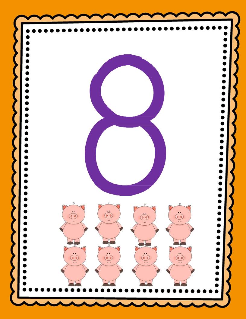 8_Sekiz_Piglets_Sayılar_Ve_Hayvanlar_Eğitimi