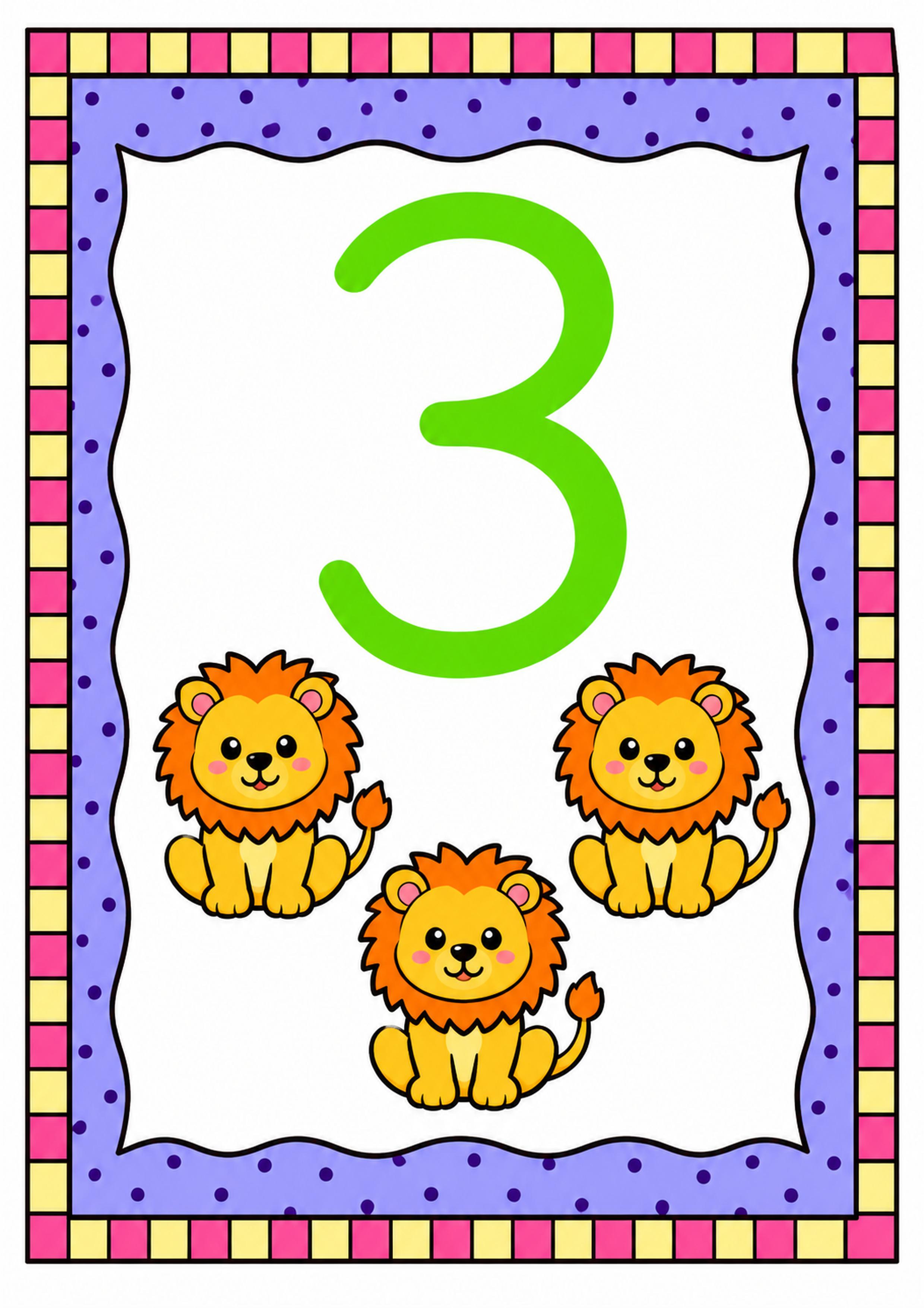 3 - Üç Aslan ile Sayıları Öğrenme