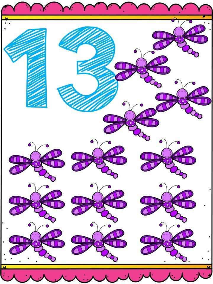 13 Dragonflies Counting Activity