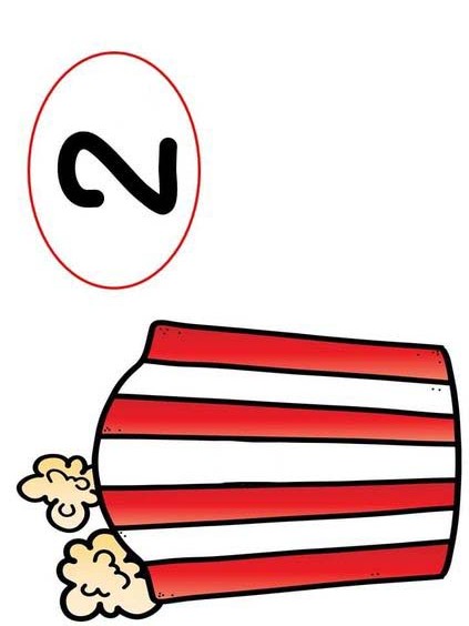 2 Popcorn Taneli Konseptli Eğlence Materyali