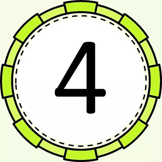 Dört Sayısı Eğitsel Materyali - 4 (four)