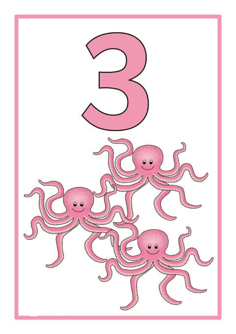 3 (Üç) Sevimli Ahtapotlar - Sayılar ve Hayvanlar Eğitimi