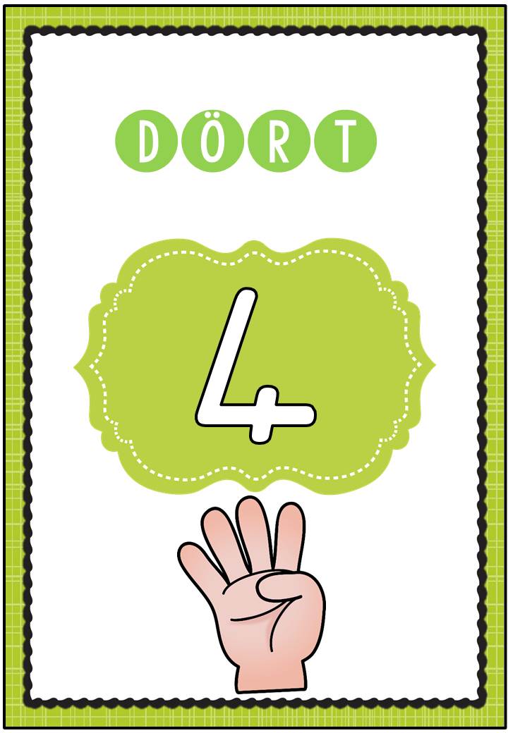 Dört-4, Sayı Öğrenimi ve Parmaklarla Sayma Eğitimi