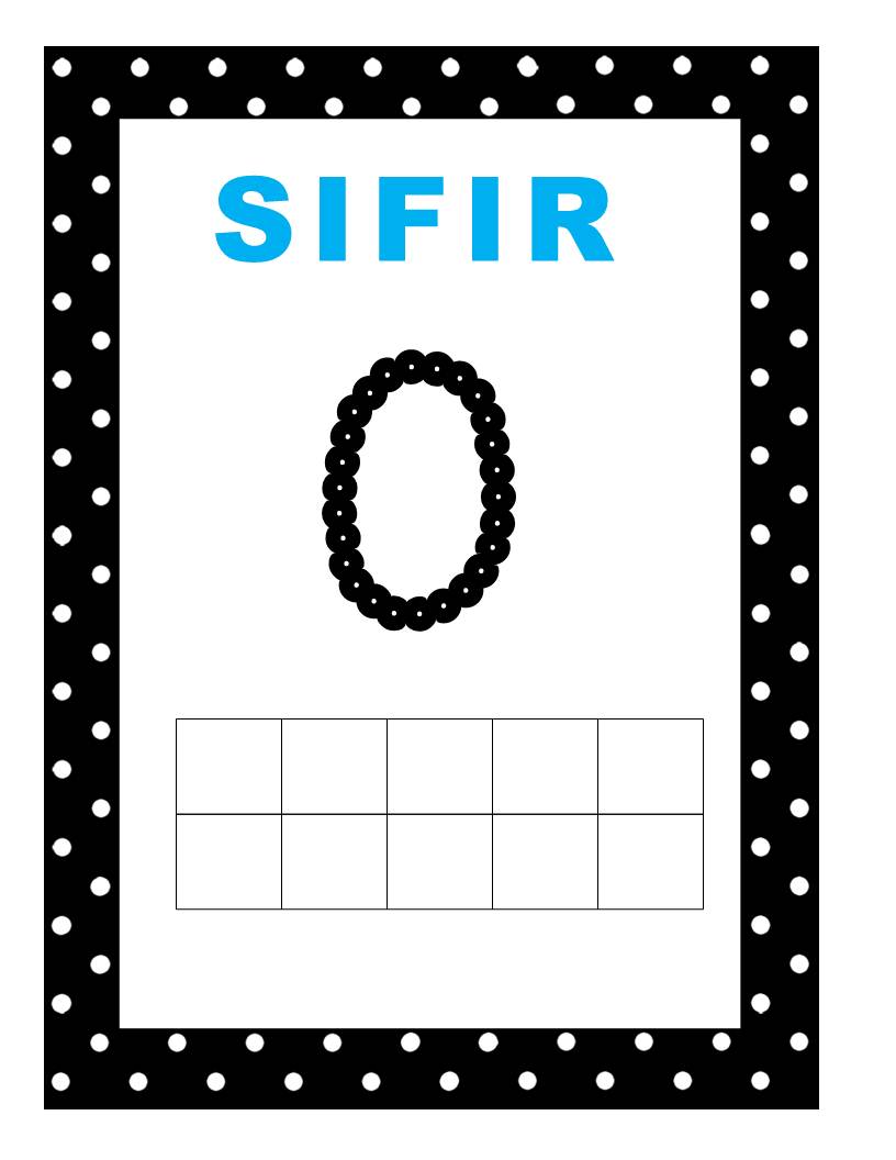 SIFIR - 0 (Sayı Öğrenme Materyali)