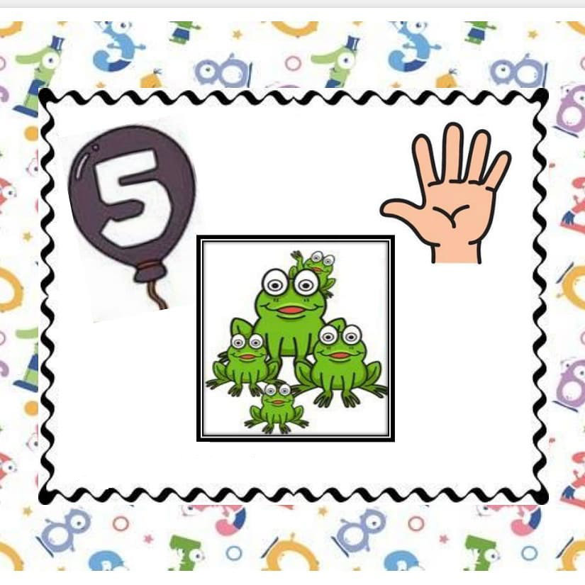 5 FROGS LEARNING MATH AND COUNTING