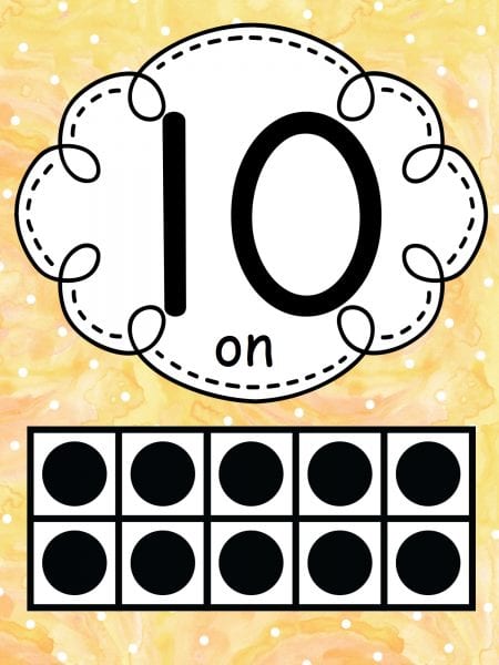 10 on Ten Frame - Basic Number Visualization