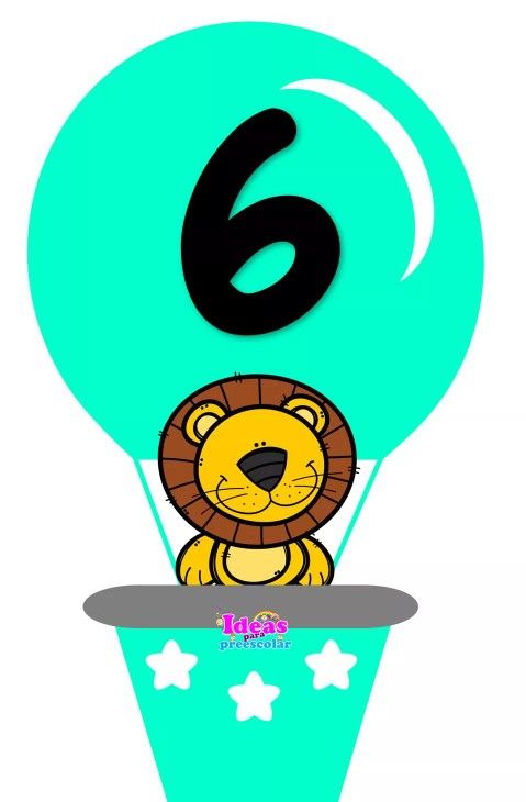 6 - Altı Sayısı ve Aslan Tasarımı ile Eğlenceli Eğitim Materyali