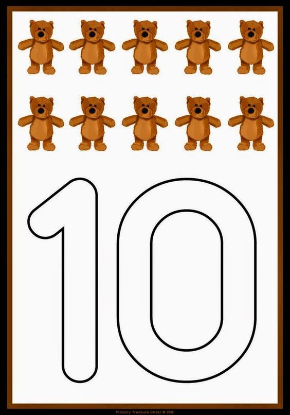 10 (On) Kahverengi Ayıcıktan Oluşan Sayı Öğretim Materyali