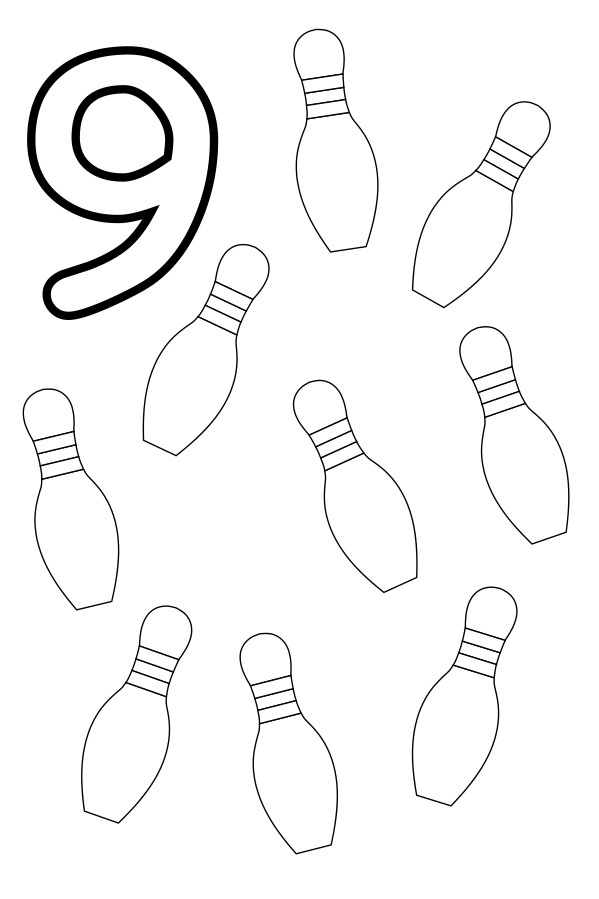 Eğitici Materyal: 9 (Dokuz) Adet Bowling Etiği - Sayı ve Nesne Tanıtımı