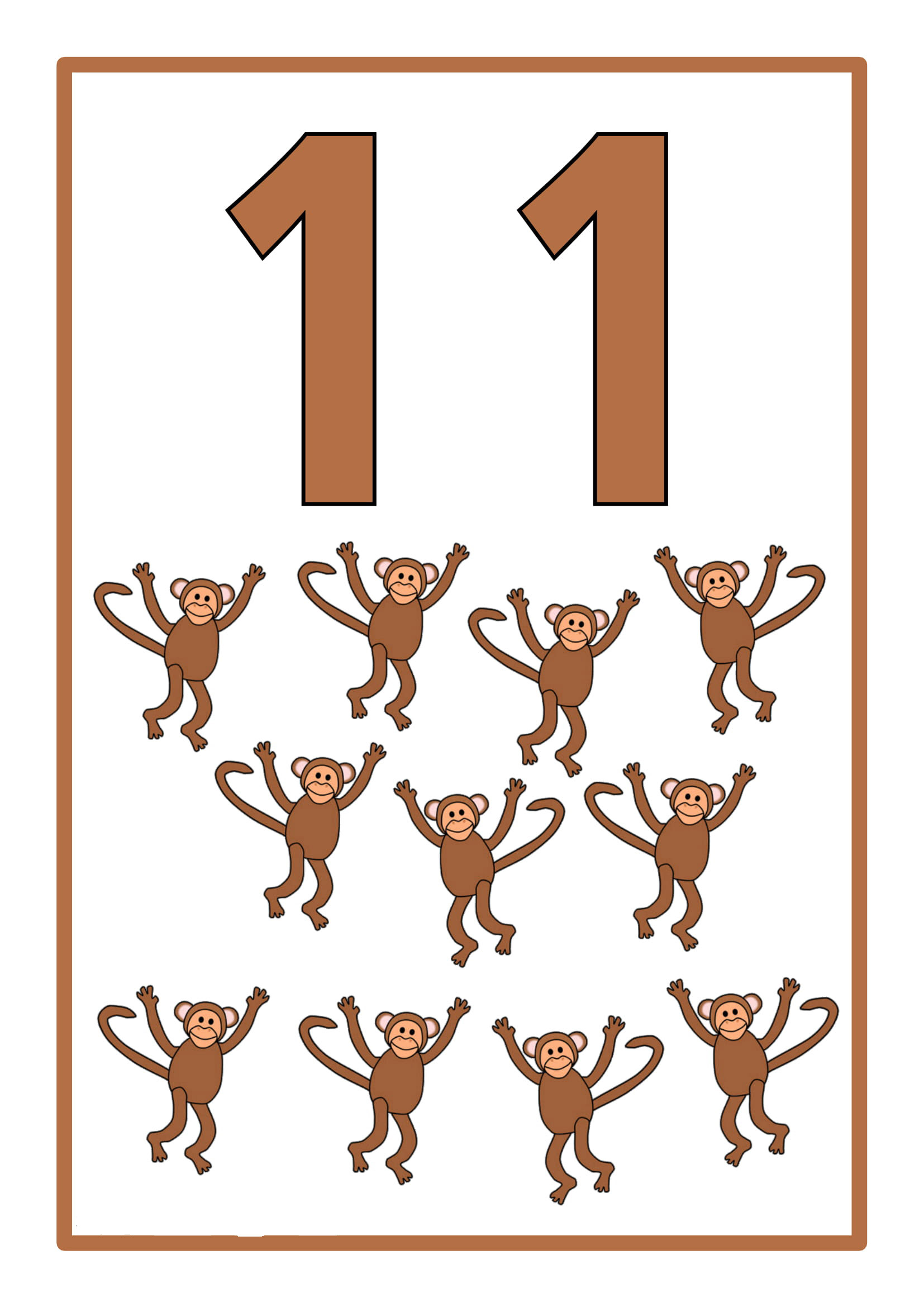 11 Monkeys: Educational Counting Activity