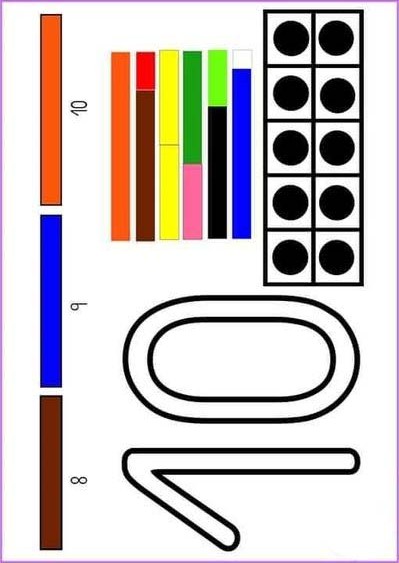 Rakamlar ve Geometrik Şekiller Eğitimi: 8, 9, 10 Sayıları ve Çizgi Şekiller