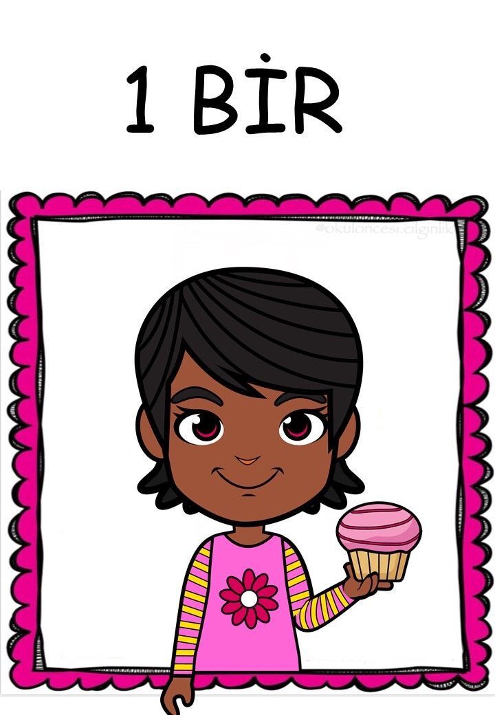 1 BİR - Sayıları Öğrenme Materyali ile Cupcake Tutma Teması