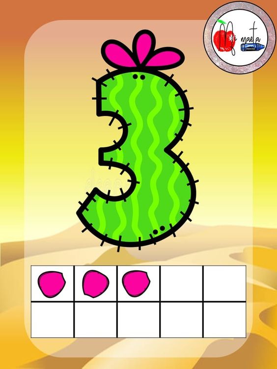 Eğitsel Materyal: 3 Sayısı ve Renkli Şekillerle Sayma Aktivitesi