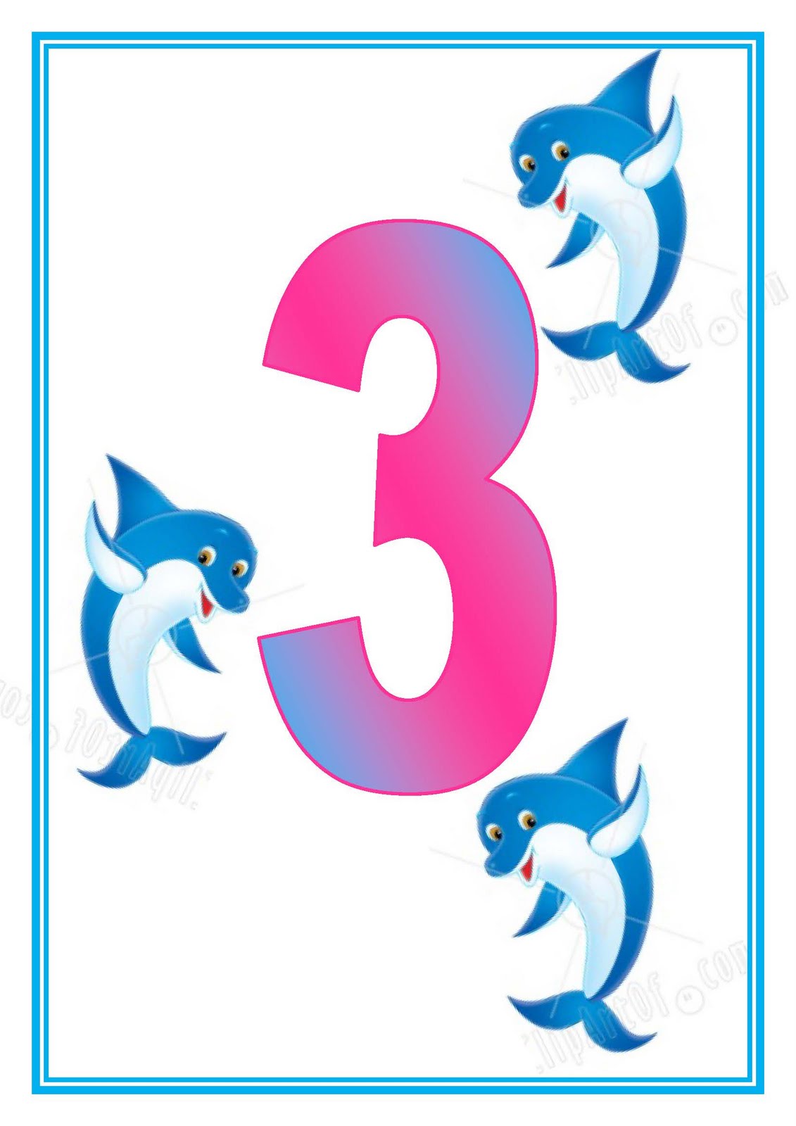 Dolphins and Number Three: Educational Materials
