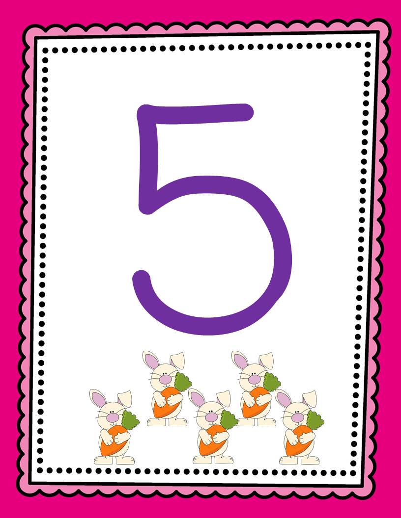 5 (BEŞ) Şirin Tavşanlar ve Havuçlar ile Sayma Etkinliği
