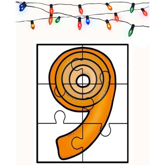 Eğitici Puzzle ile 9 Sayısı Öğrenme Materyali