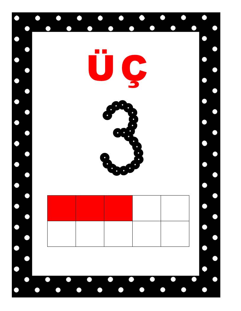 Çocuklar İçin Üç Sayısı Eğitimi - 3 (ÜÇ)