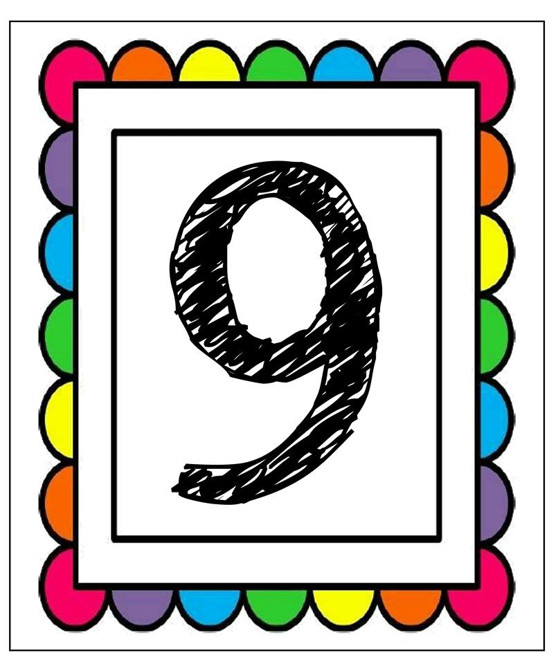 Eğitici Rakam Kartı: 9 (Dokuz)