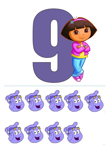 Dora the Explorer ile Sayı Öğrenme: 9 Sayısı ve 9 Mor Çanta