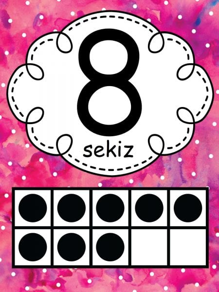 8 - Sekiz: Sayı Eğitimi İçin Görsel Materyal