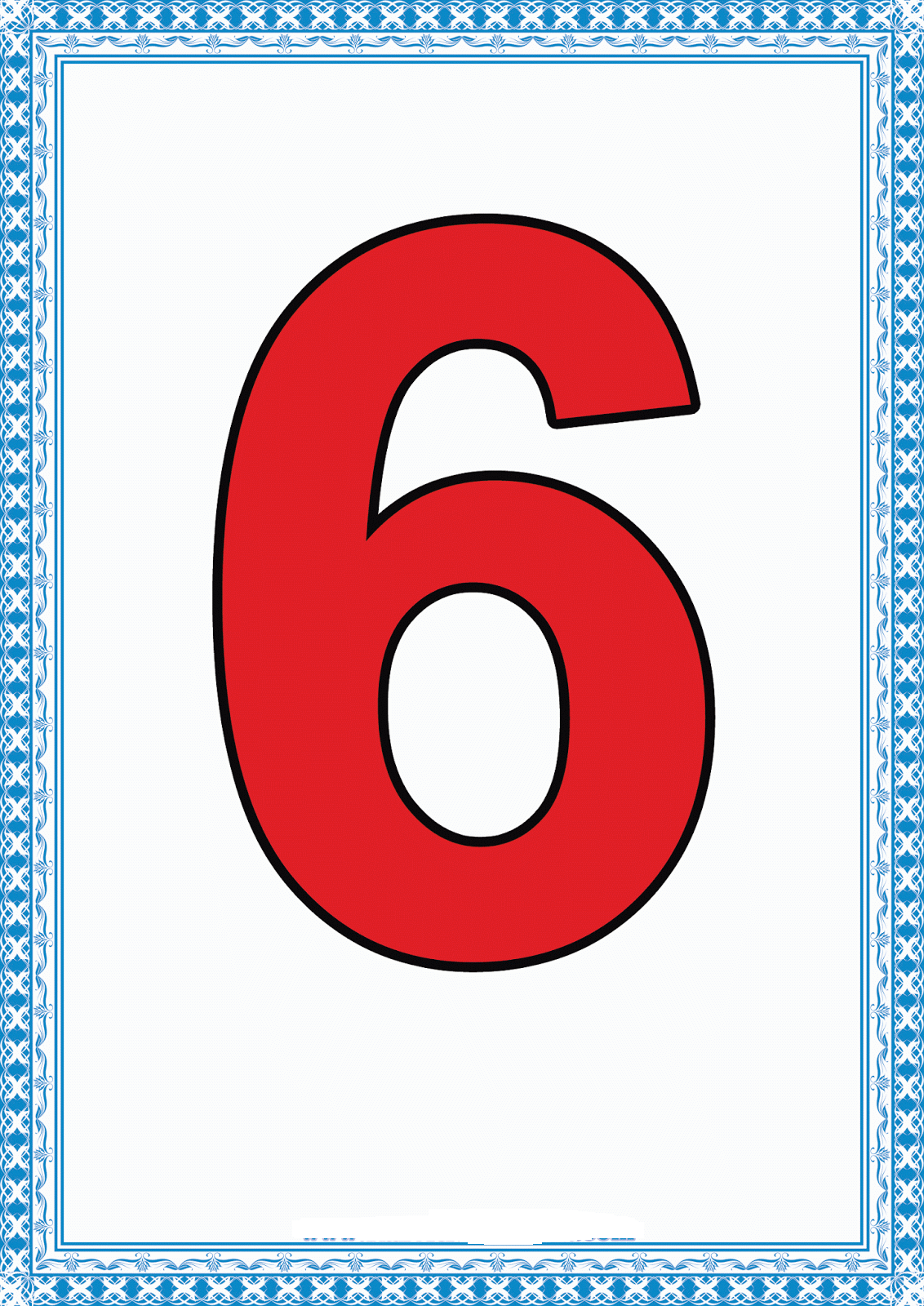 Eğitici Kart: 6 Sayısı (6 - Altı)