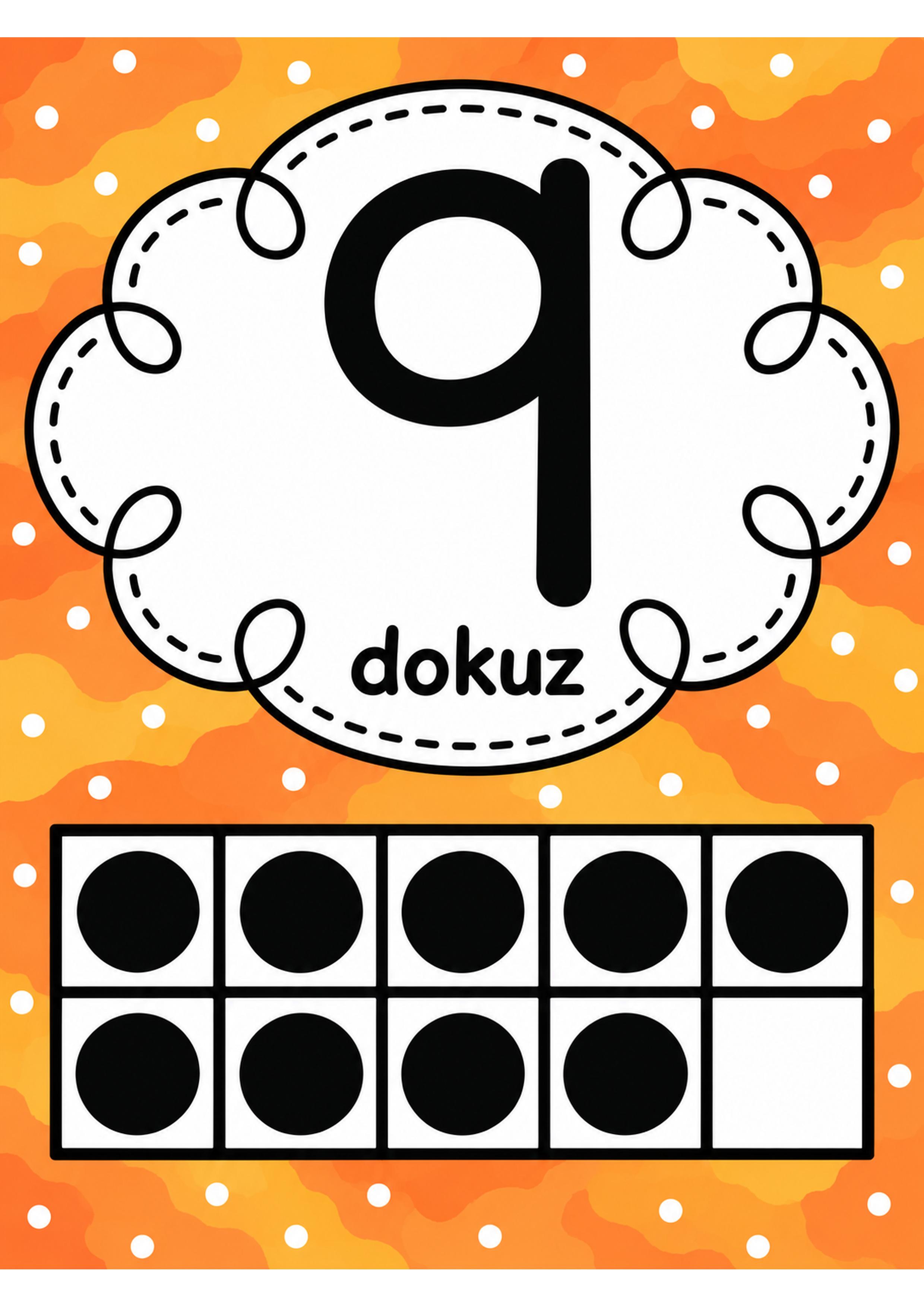 Dokuz (9) Sayısı ve Harfi: Eğitim Materyali