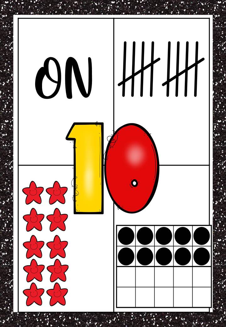Eğitici Sayılar: 10, ON, Yıldızlar ve Çizgiler