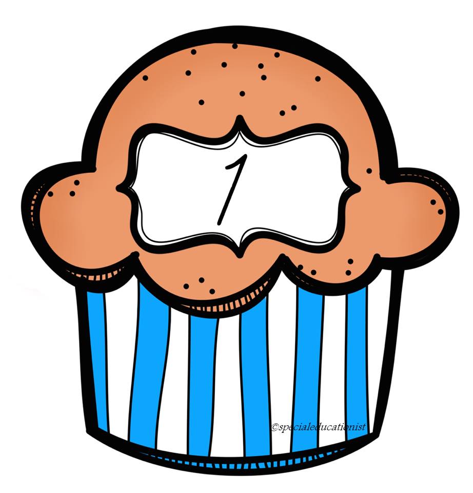 Renkli Cupcake İllüstrasyonu ile Sayı Öğrenme