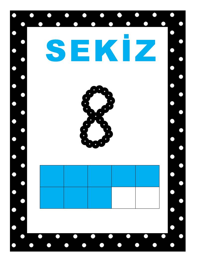 Sekiz Sayısı ve Yazımı: 8 - Eğitsel Materyal