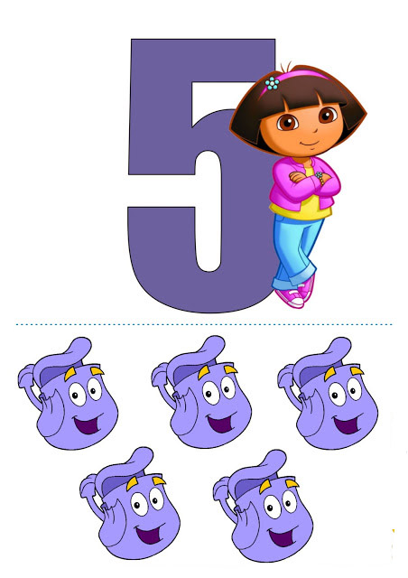 Dora the Explorer with 5 Backpack Characters
