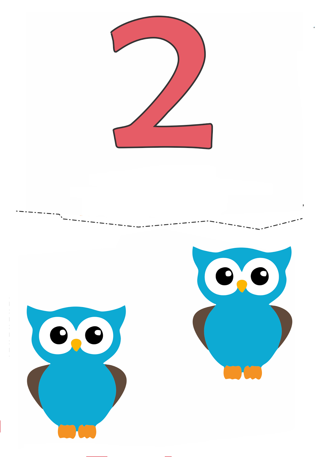 Eğitici Görsel: 2 (İki) Renkli Baykuşlar