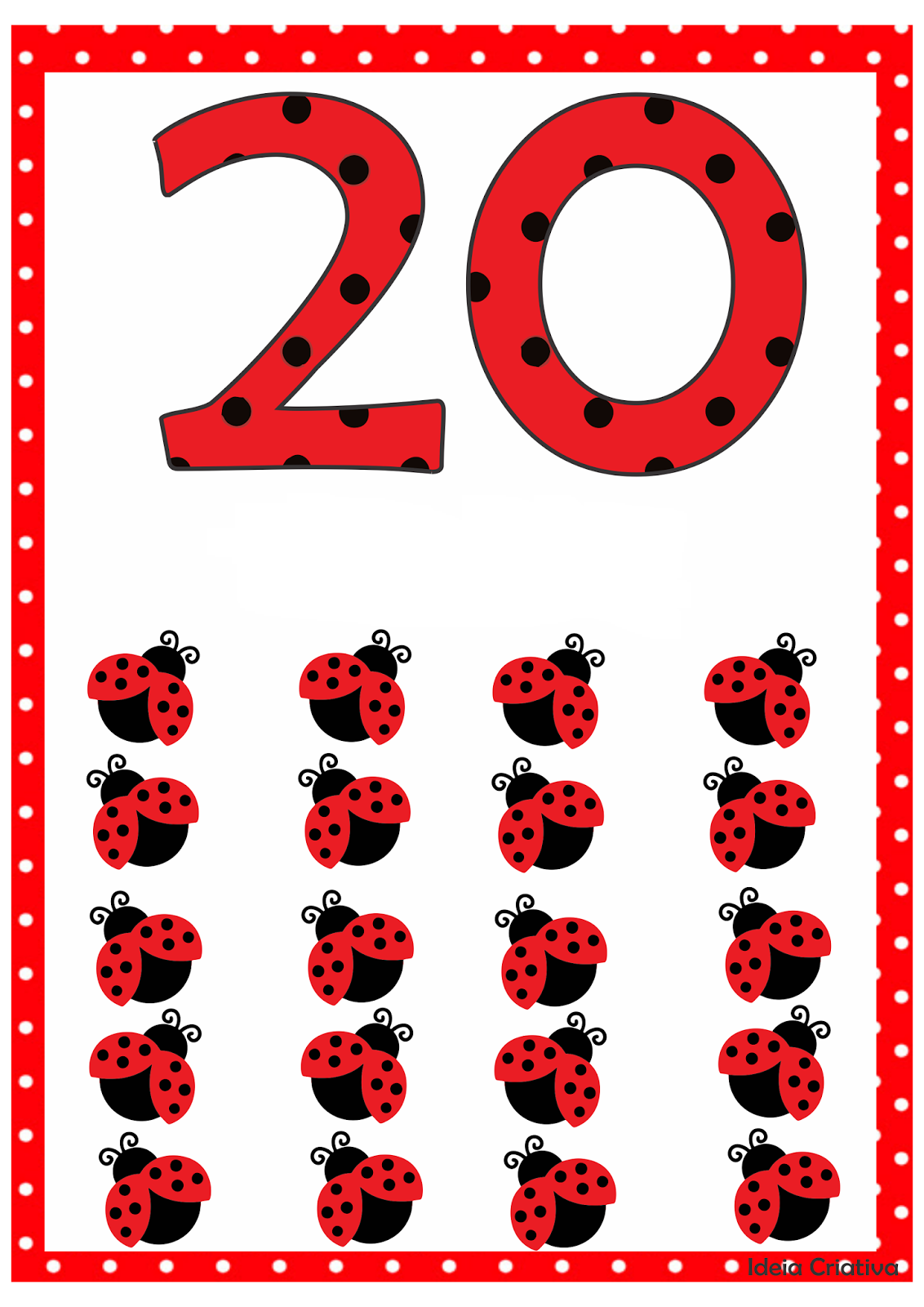 20 Ladybugs Counting Activity