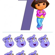 Yedi (7) - Dora ve Beş Mor Sırt Çantası