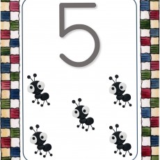 5 - Beş Siyah Karınca Sayma Kartı