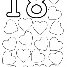 18 Hearts Coloring Activity for Kids: 18 (onaltı) Kalp Boyama Etkinliği