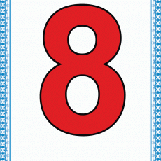 Büyük Harf ve Rakam ile Sayı Öğrenme: 8 (Sekiz)