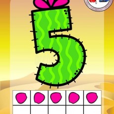 5 SAYISI VE PINK RENKLİ ŞEKİLLER - EĞİTİCİ GÖRSEL