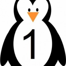 Penguin with Number 1 - Educational Counting for Kids