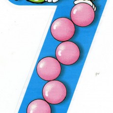 Eğlenceli Rakam 7 ve Pembe Toplar