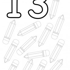 13_Rakamı ve Kalemler_Eğitsel_Ve_Renkli_Ders_Materyali