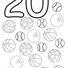 20 Sports Balls Counting Activity